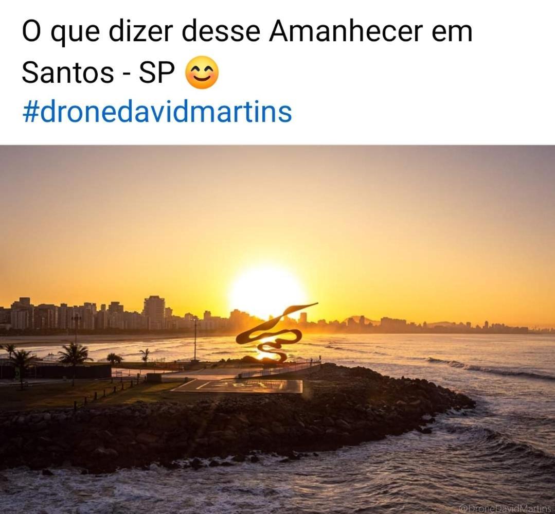 Vista Mar Na Praia Do Gonzaga 桑托斯 外观 照片
