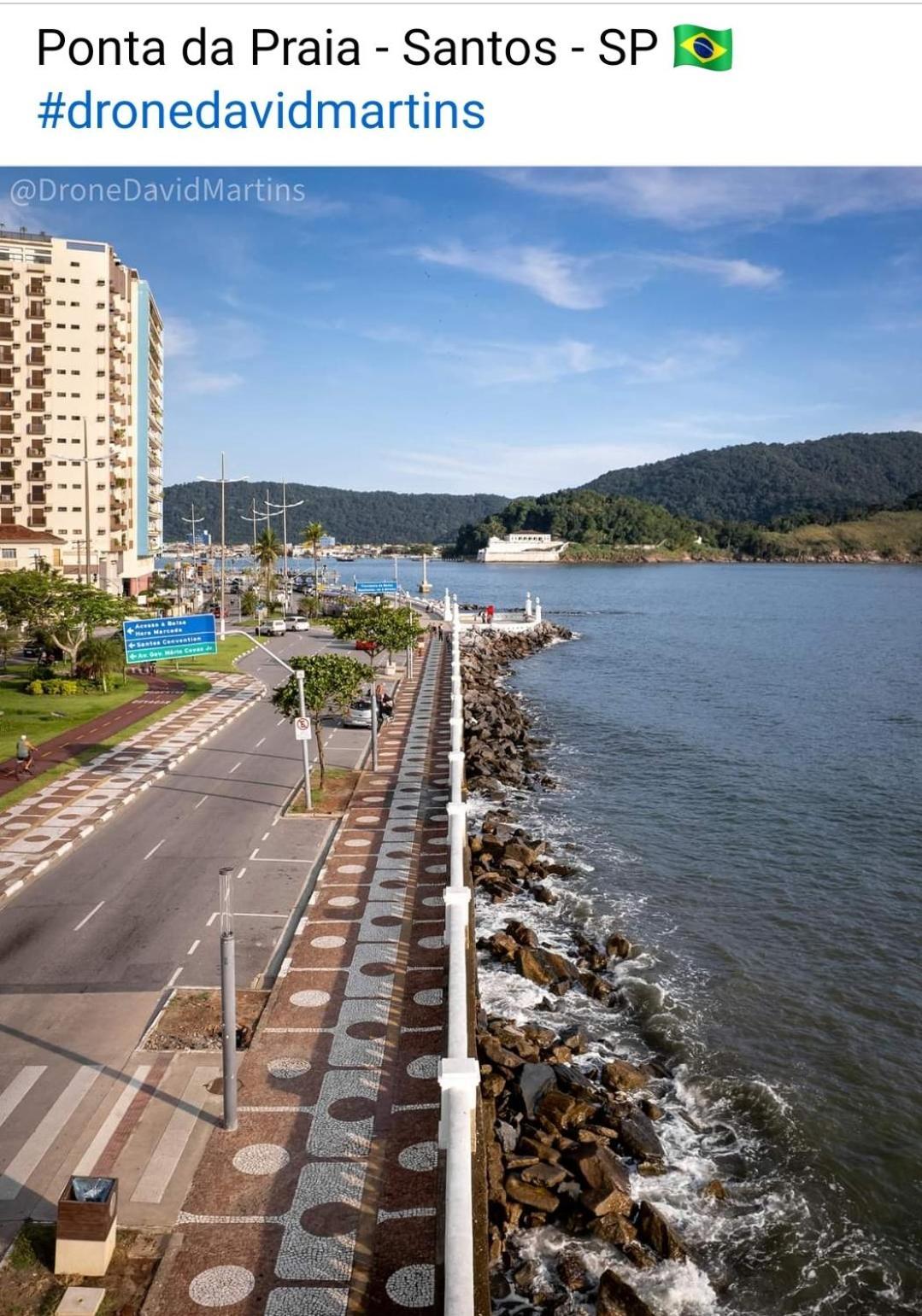 Vista Mar Na Praia Do Gonzaga 桑托斯 外观 照片